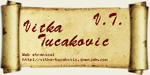 Vitka Tucaković vizit kartica